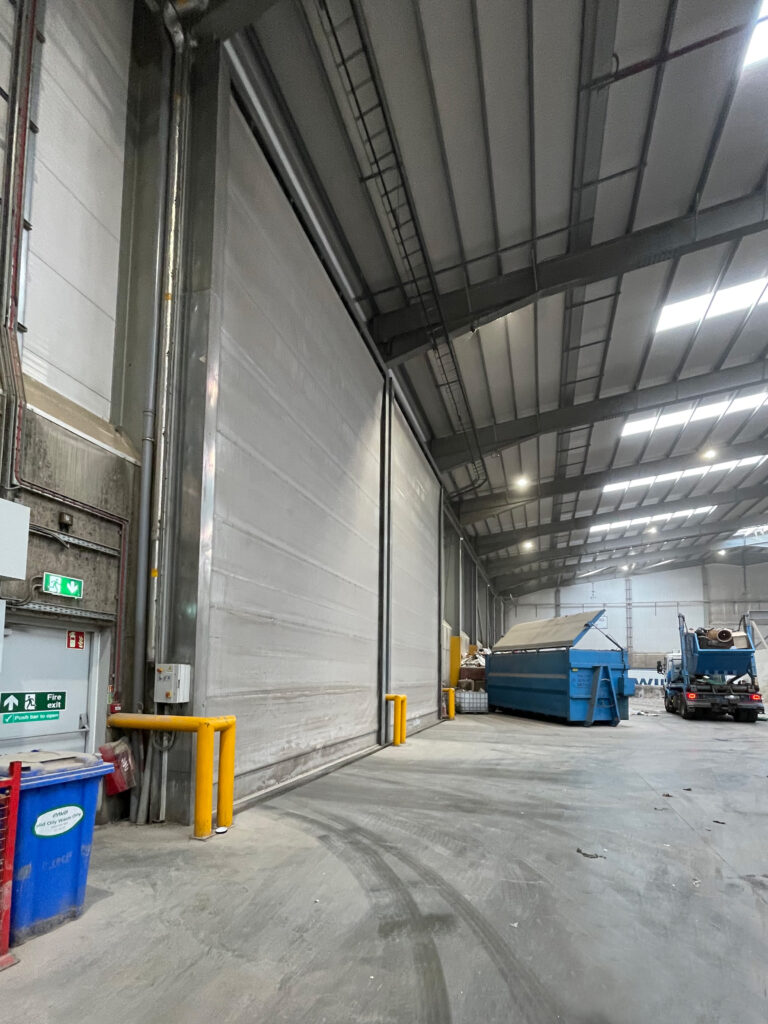DUAL AIR folding door at Wilton Recycling